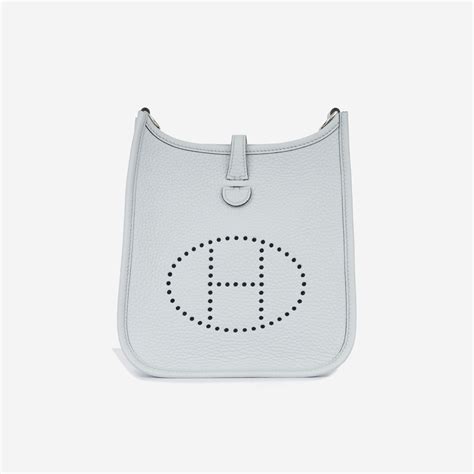 hermes mini evelyne bleu pale